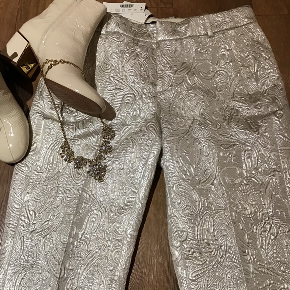 NWT J CREW BROCADE PEARLIZED PANTS - Picture 6 of 12